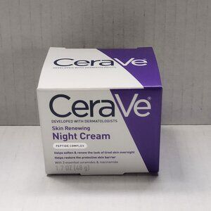 Cerave Skin Renewing NIGHT CREAM PEPTIDE COMPLEX Hyaluronic Acid ~ 1.7 oz - NEW
